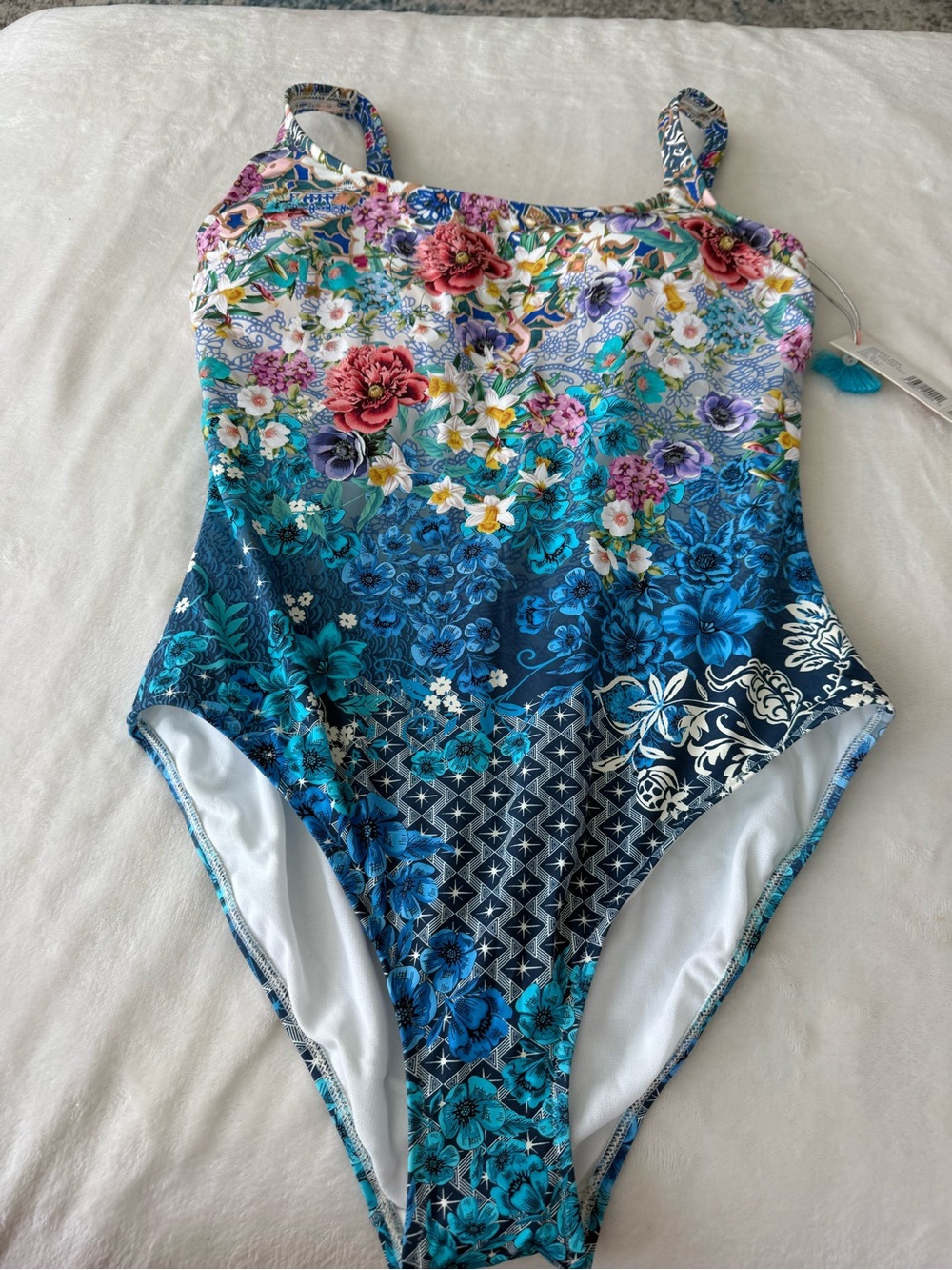 Johnny Was Dawn Tank One Piece Swimsuit NEW Size XL D87
